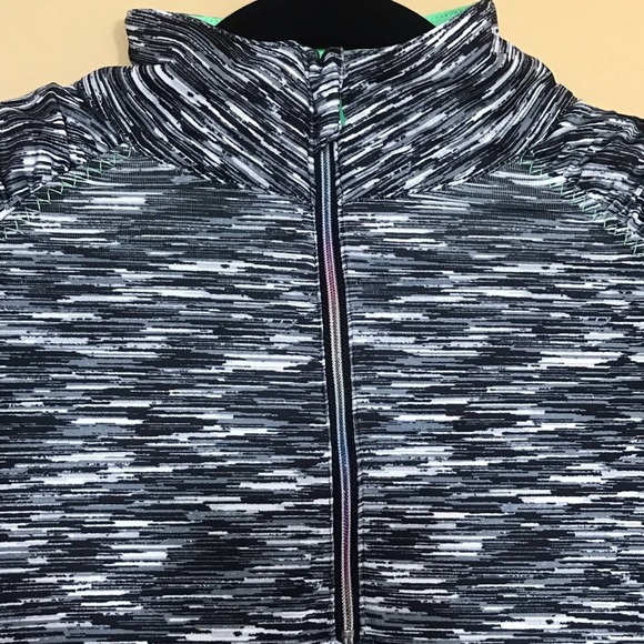 Skechers‎ Track Jacket Womens Large Gray Green Quarter Zip Mock Neck Sport - Picture 6 of 13